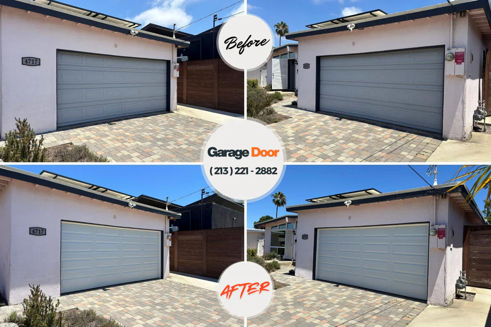 Before and after: garage door repair Mission Viejo, CA